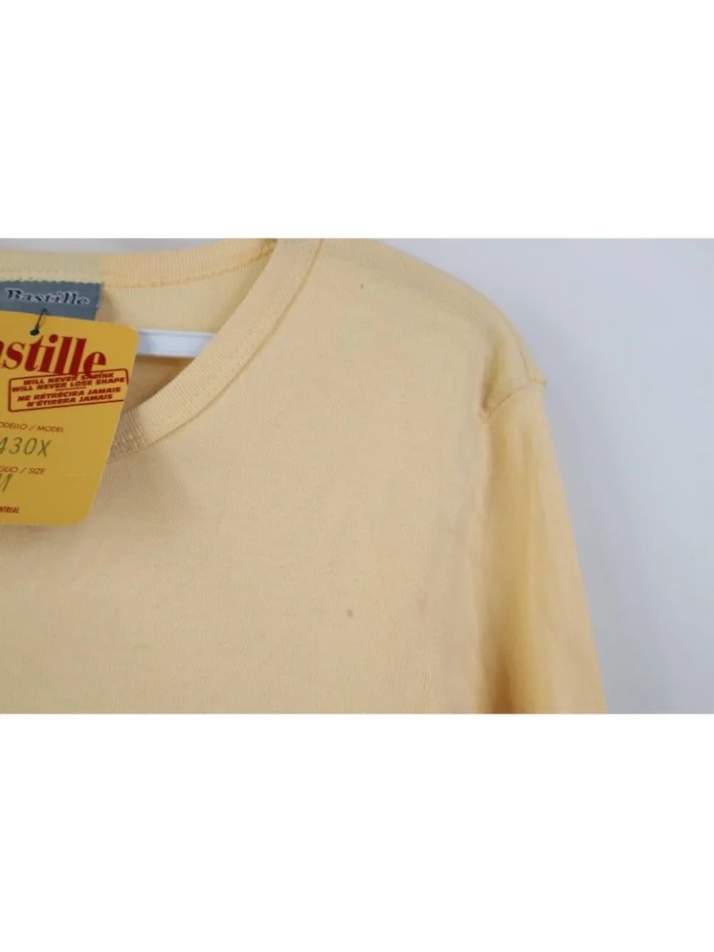 Deadstock Vtg 90s Babydoll Womens Medium Ribbed Cropped Knit Long Sleeve T-Shirt